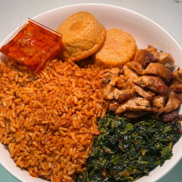 Spicy chicken bowl.